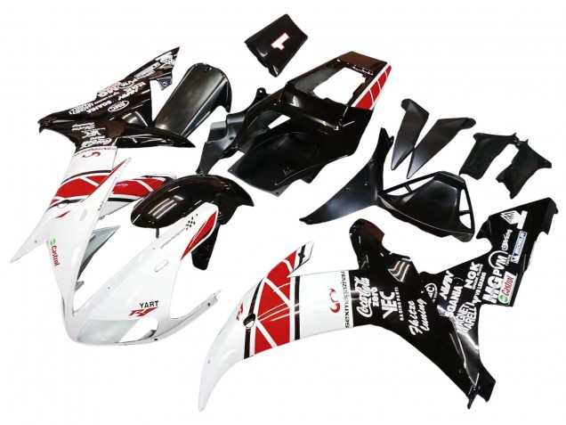 2002-2003 Yamaha YZF 1000 R1 Motorcycle Fairings - White Red Black Castrol Canada