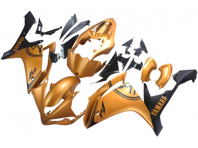 2007-2008 Yamaha YZF 1000 R1 Motorcycle Fairings - Gold Black Canada