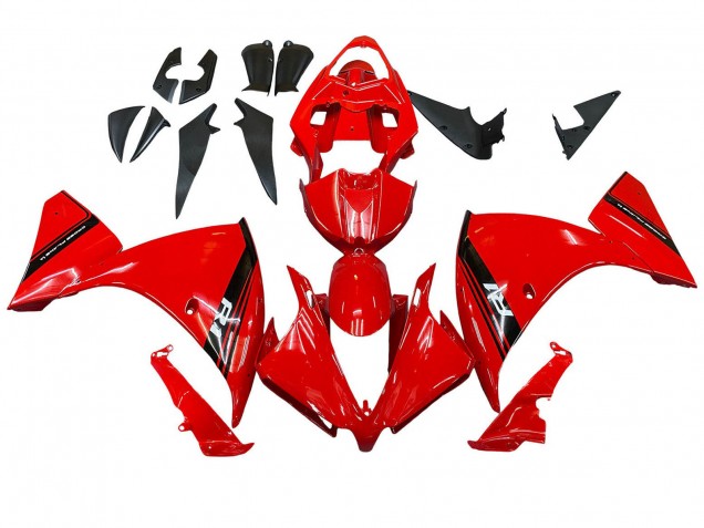 2012-2014 Yamaha YZF 1000 R1 Motorcycle Fairing - Red Glossy Black Canada