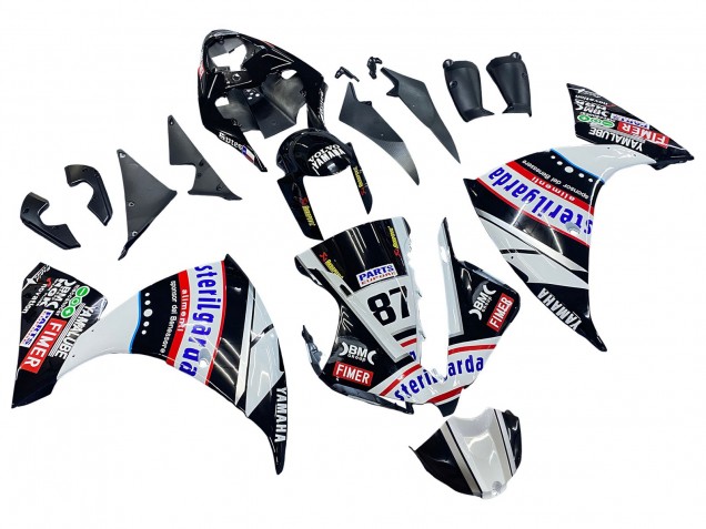 2012-2014 Yamaha YZF 1000 R1 Motorcycle Fairings - Glossy Black White Red Fimer Yamalube Sterilgarda 87 Canada