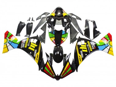 Purchase 2012-2014 Yamaha YZF 1000 R1 Motorcycle Fairings - Glossy Black Yellow Green Blue Red Color Wheel Canada