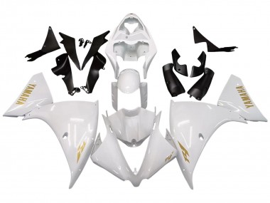 Purchase 2012-2014 Yamaha YZF 1000 R1 Motorcycle Fairings - White Gold Decals Canada