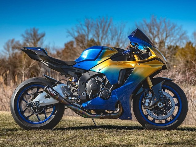 2020-2025 Yamaha YZF 1000 R1 Motorcycle Fairings - Blue Gold Canada