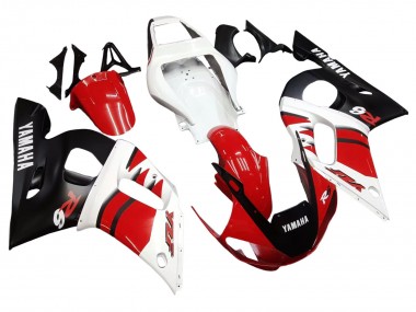 Purchase 1998-2002 Yamaha YZF 600 R6 Motorcycle Fairings - White Red Glossy Black Canada