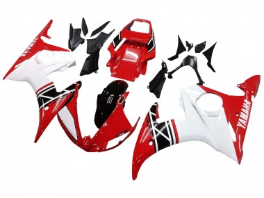 Purchase 2003-2004 Yamaha YZF R6 Motorcycle Fairing - White Red Glossy Black Canada