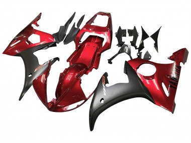 Purchase 2003-2004 Yamaha YZF R6 Motorcycle Fairing Kits - Red Matte Black Canada