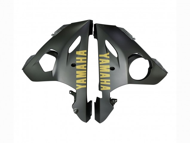 2003-2004 Yamaha YZF R6 Motorcycle Fairings - Matte Grey Matte Black Gold Decals Canada