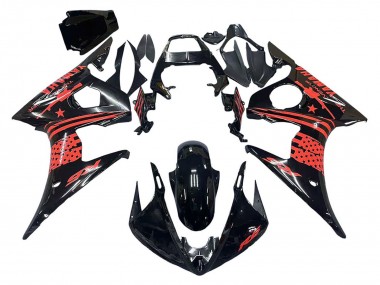 Purchase 2003-2004 Yamaha YZF R6 Motorcycle Fairing - Glossy Black Red Canada