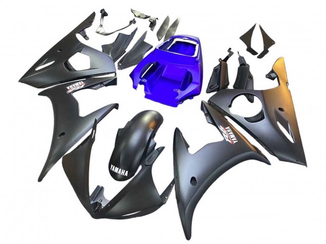 2003-2004 Yamaha YZF R6 Motorcycle Fairings - Blue Matte Black Canada