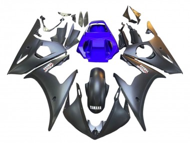 Purchase 2003-2004 Yamaha YZF R6 Motorcycle Fairings - Blue Matte Black Canada