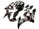 2003-2004 Yamaha YZF R6 Motorcycle Fairings - Glossy Black Red White Lucky Strike Motul Canada