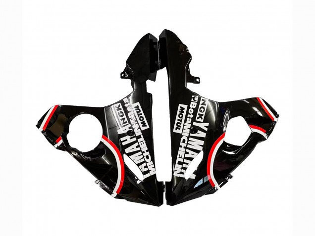 2003-2004 Yamaha YZF R6 Motorcycle Fairings - Glossy Black Red White Lucky Strike Motul Canada