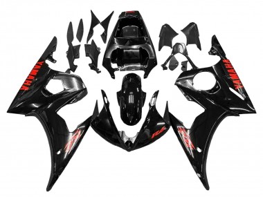 Purchase 2003-2004 Yamaha YZF R6 Motorcycle Fairings - Glossy Black Red Canada