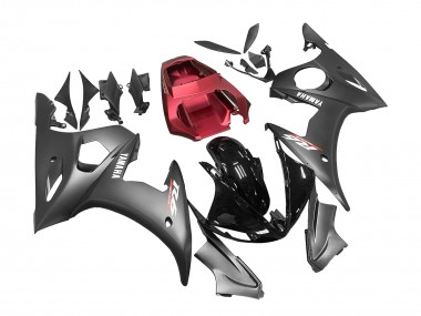 Purchase 2003-2004 Yamaha YZF R6 Motorcycle Fairings - Red Glossy Black Matte Black Canada