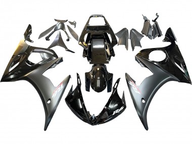 Purchase 2003-2004 Yamaha YZF R6 Motorcycle Fairings - Glossy Black Matte Black Gold Chameleon Canada