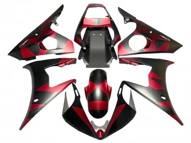 Purchase 2005 Yamaha YZF 600 R6 Motorcycle Fairings - Matte Black Red Geometric Canada