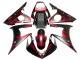 2005 Yamaha YZF 600 R6 Motorcycle Fairings - Matte Black Red Geometric Canada
