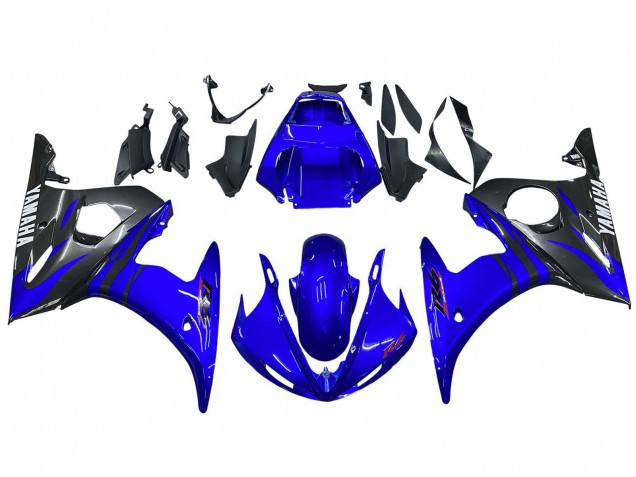 2005 Yamaha YZF 600 R6 Motorcycle Fairings - Glossy Blue Black Canada