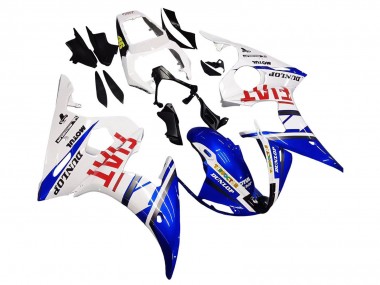 Purchase 2005 Yamaha YZF 600 R6 Motorcycle Fairings - White Blue Dunlop Fiat Motul Canada