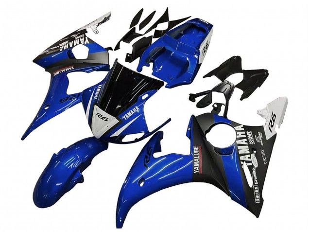 2005 Yamaha YZF 600 R6 Motorcycle Fairings - Blue White Black Yamalube Canada