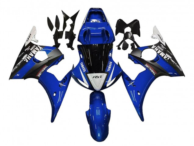 2005 Yamaha YZF 600 R6 Motorcycle Fairings - Blue White Black Yamalube Canada