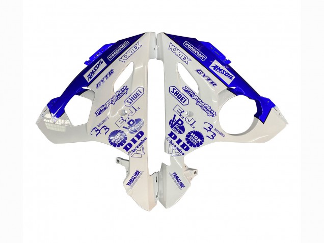 2005 Yamaha YZF 600 R6 Motorcycle Fairings - White Blue Yamalube Canada