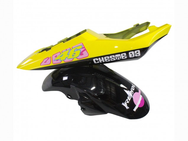2005 Yamaha YZF 600 R6 Motorcycle Fairings - Black Pink Yellow Repsol 46 Canada