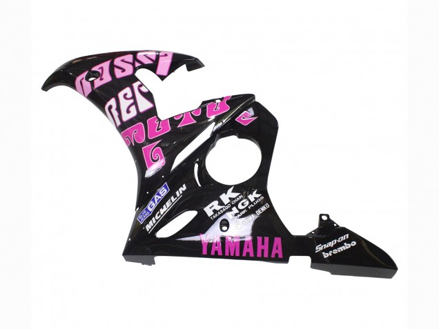 2005 Yamaha YZF 600 R6 Motorcycle Fairings - Black Pink Yellow Repsol 46 Canada