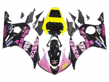 Purchase 2005 Yamaha YZF 600 R6 Motorcycle Fairings - Black Pink Yellow Repsol 46 Canada
