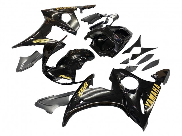 2005 Yamaha YZF 600 R6 Motorcycle Fairings - Black Gold Canada