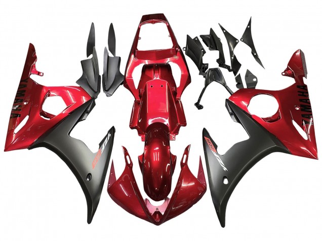 2005 Yamaha YZF 600 R6 Motorcycle Fairing - Red Matte Black Canada