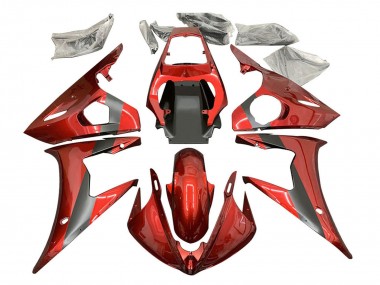 Purchase 2005 Yamaha YZF 600 R6 Motorcycle Fairings - Red Matte Black Canada