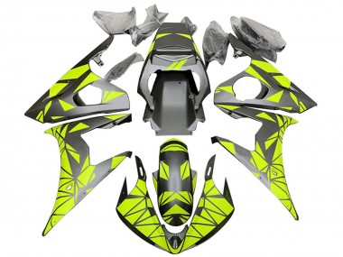 Purchase 2005 Yamaha YZF 600 R6 Motorcycle Fairings - Matte Black Neon Green Canada