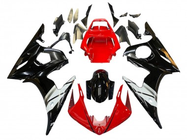 Purchase 2005 Yamaha YZF 600 R6 Motorcycle Fairings - Red White Glossy Black Canada