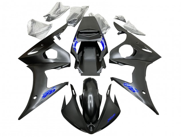 2005 Yamaha YZF 600 R6 Motorcycle Fairings - Black Blue Canada