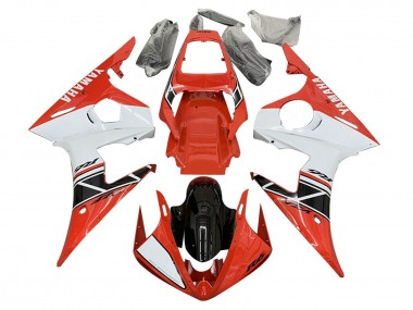 Purchase 2005 Yamaha YZF 600 R6 Motorcycle Fairings - White Red Glossy Black Canada