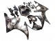 2005 Yamaha YZF 600 R6 Motorcycle Fairings - Matte Black Grey Geometric Canada