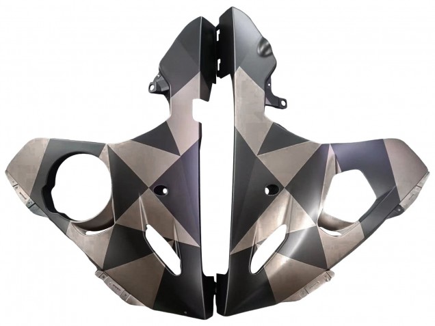 2005 Yamaha YZF 600 R6 Motorcycle Fairings - Matte Black Grey Geometric Canada