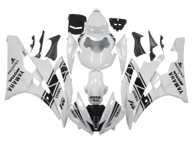 Purchase 2006-2007 Yamaha YZF 600 R6 Motorcycle Fairings - White Glossy Black Motul Michelin Canada
