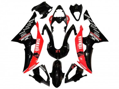 Purchase 2008-2016 Yamaha YZF 600 R6 Motorcycle Fairings - Red Glossy Black DENSO Yamalube 21 Canada