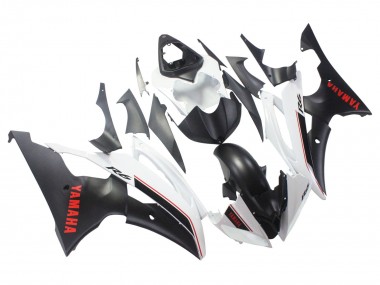 Purchase 2008-2016 Yamaha YZF 600 R6 Motorcycle Fairings - White Matte Black Red Decals Canada
