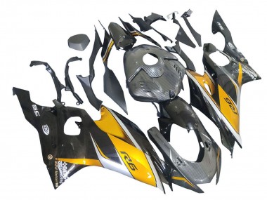 Purchase 2017-2023 Yamaha YZF 600 R6 Motorcycle Fairings - Gold Black Carbon Fiber Canada