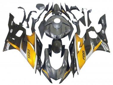 Purchase 2017-2023 Yamaha YZF 600 R6 Motorcycle Fairings - Gold Black Carbon Fiber Canada