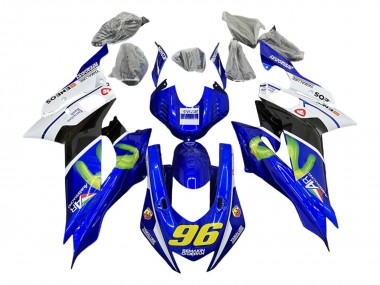 Purchase 2017-2023 Yamaha YZF 600 R6 Motorcycle Fairings - White Blue Black Green MoviStar Semakin Didepan Canada