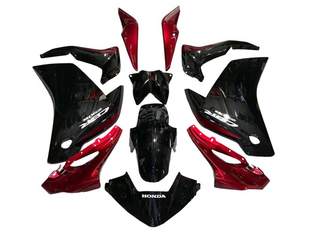 2011-2015 Honda CBR250RR Motorcycle Fairings - Glossy Black Red Canada