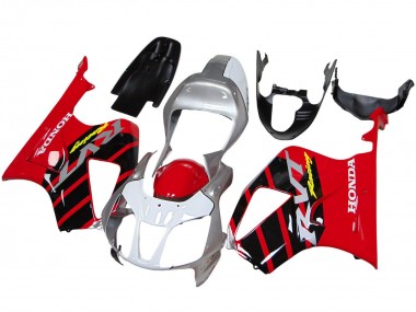 Purchase 2000-2006 Honda VTR1000 Motorcycle Fairings - Silver Red Black Stripe Racing Canada