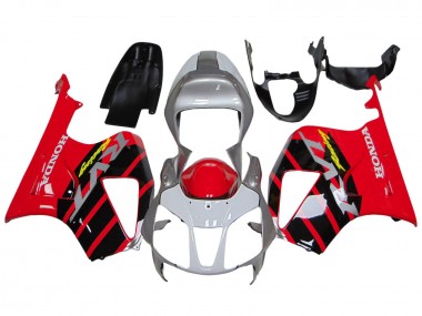 Purchase 2000-2006 Honda VTR1000 Motorcycle Fairings - Silver Red Black Stripe Racing Canada