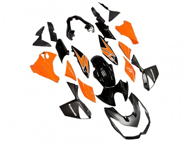 2010-2013 Kawasaki Z1000 Motorcycle Fairings - Orange Glossy Black Canada