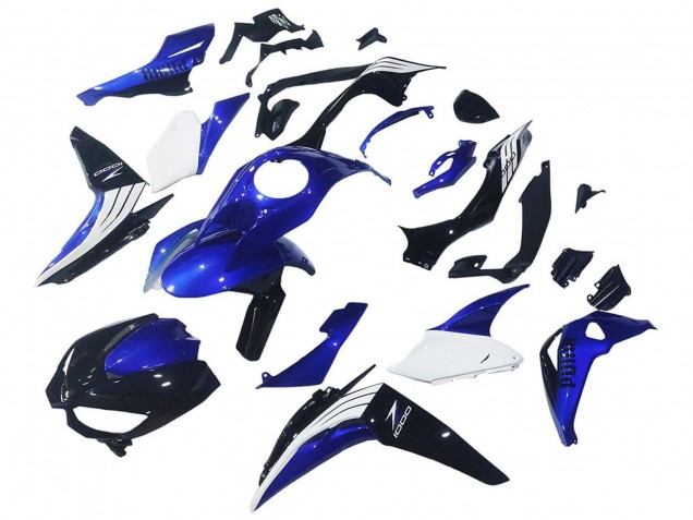 2014-2019 Kawasaki Z1000 Motorcycle Fairings - White Blue Black Canada