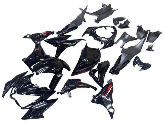 2013-2018 Kawasaki Z800 Motorcycle Fairings - Glossy Black Red Canada